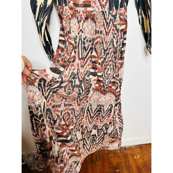 MARIA CHER Multicolored Southwestern 100% Cotton Junin Naibi Dress size XS - Picture 11 of 16